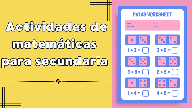 Actividades de matemáticas para secundaria