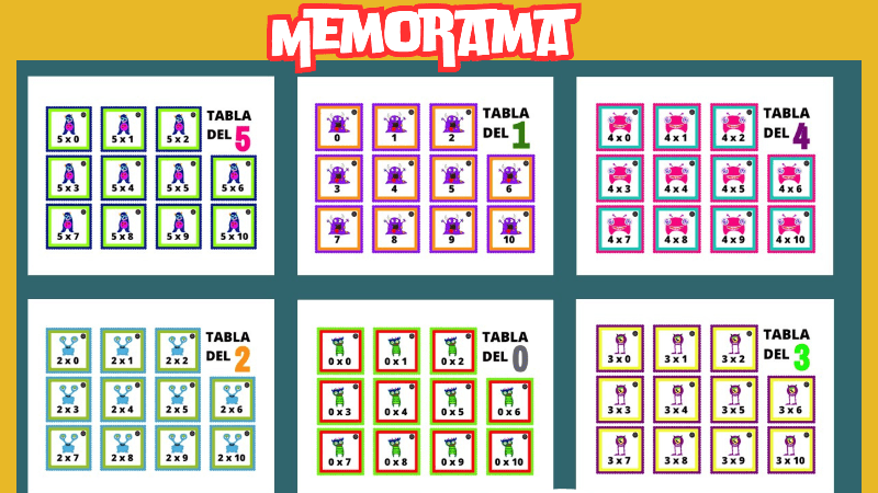 Memorama de Tablas de Multiplicar
