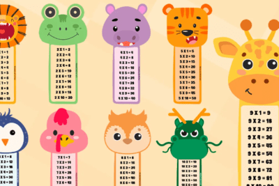 Tablas de Multiplicar para Colorear de Animales para Imprimir